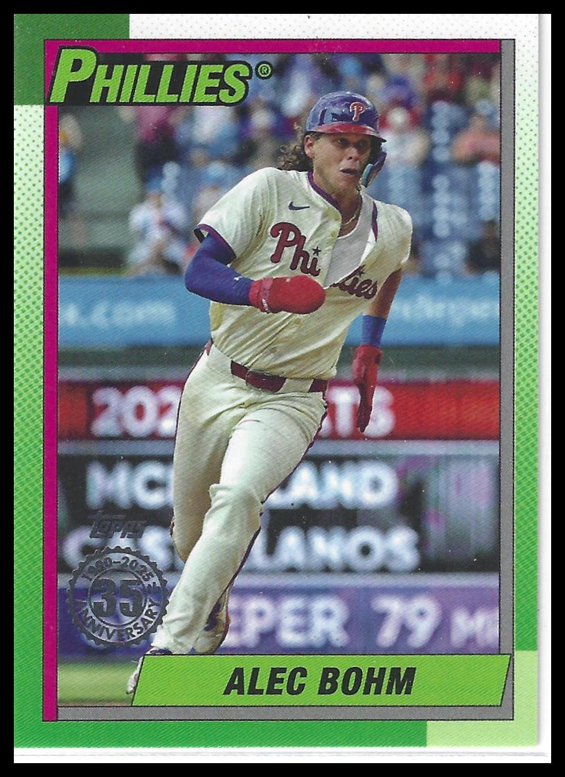 2025 Topps #90B2-21 Alec Bohm 1990 Topps Baseball 35th Anniversary (Series Two)