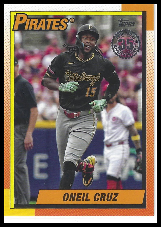 2025 Topps #90B2-25 Oneil Cruz 1990 Topps Baseball 35th Anniversary (Series Two)