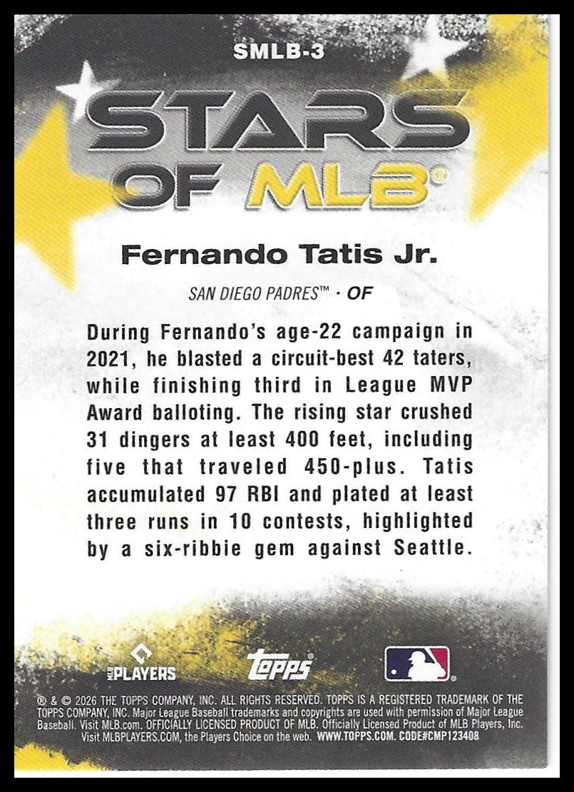 2026 Topps #SMLB-3 Fernando Tatis Jr. Stars of MLB