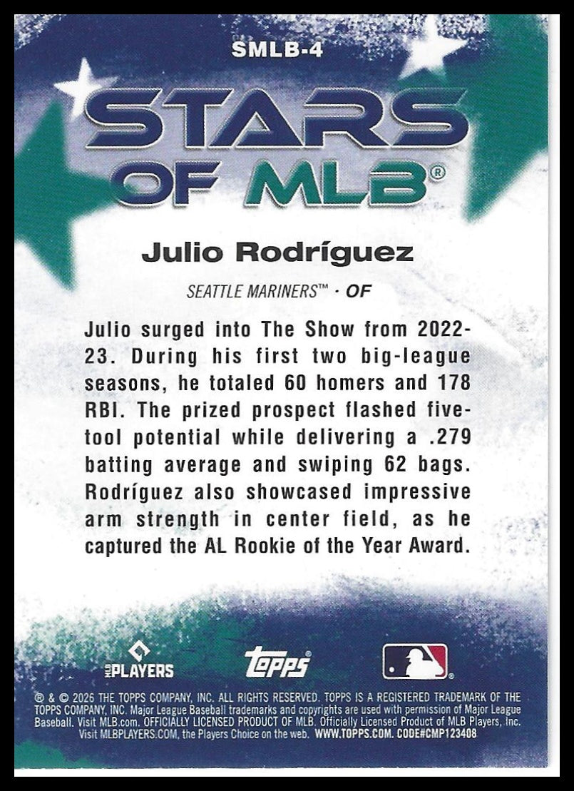 2026 Topps #SMLB-4 Julio Rodríguez Stars of MLB