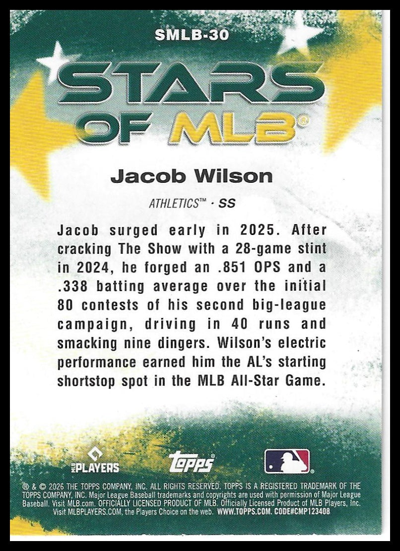 2026 Topps #SMLB-30 Jacob Wilson Stars of MLB