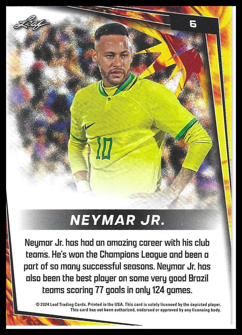 2024 Leaf #6 Neymar Jr. Blue