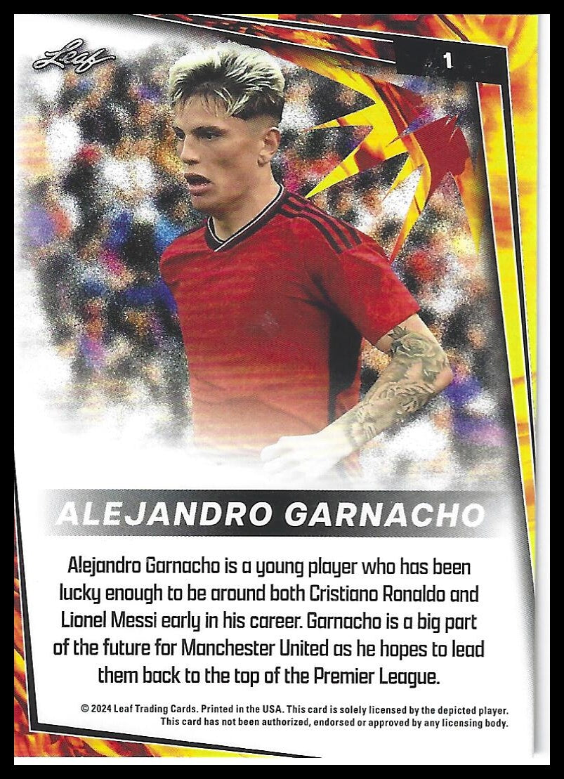 2024 Leaf #1 Alejandro Garnacho Blue