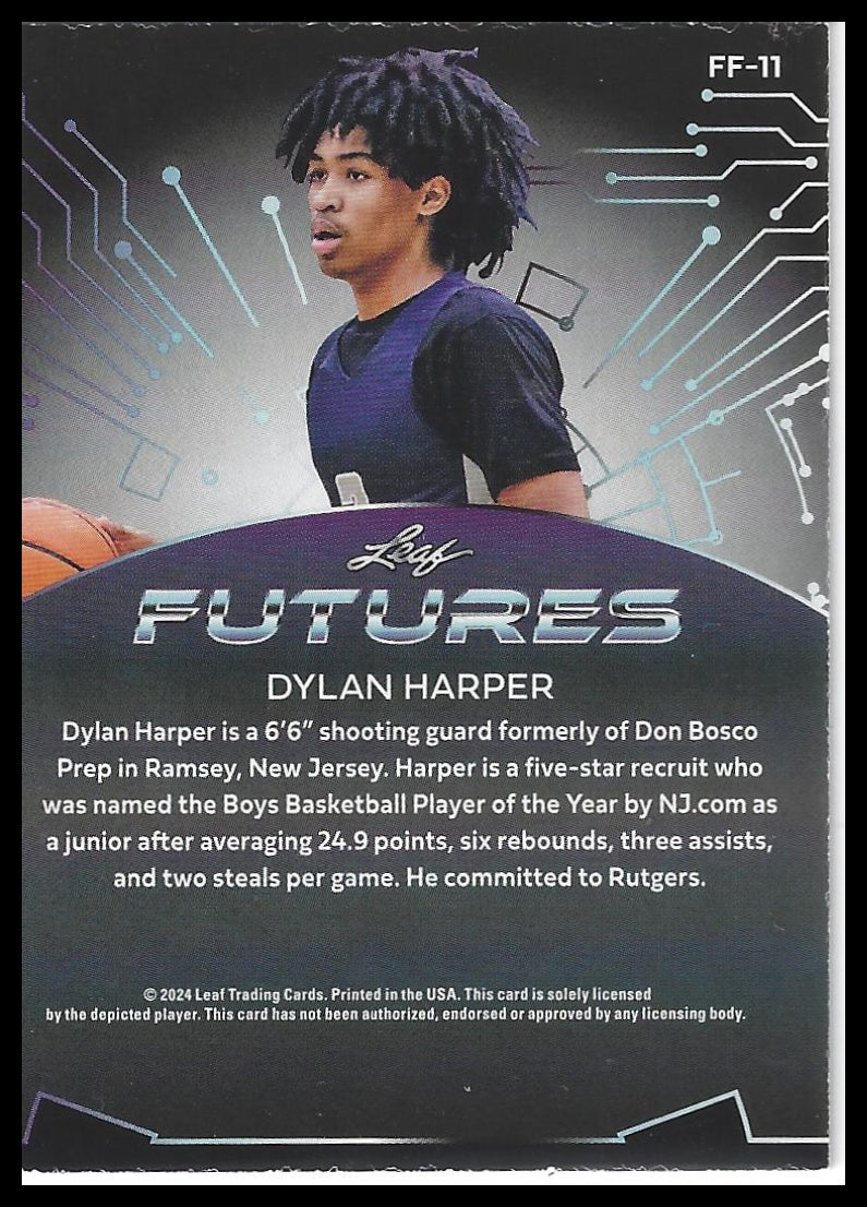 2024 Leaf Futures #FF-11 Dylan Harper Future Foil Bronze