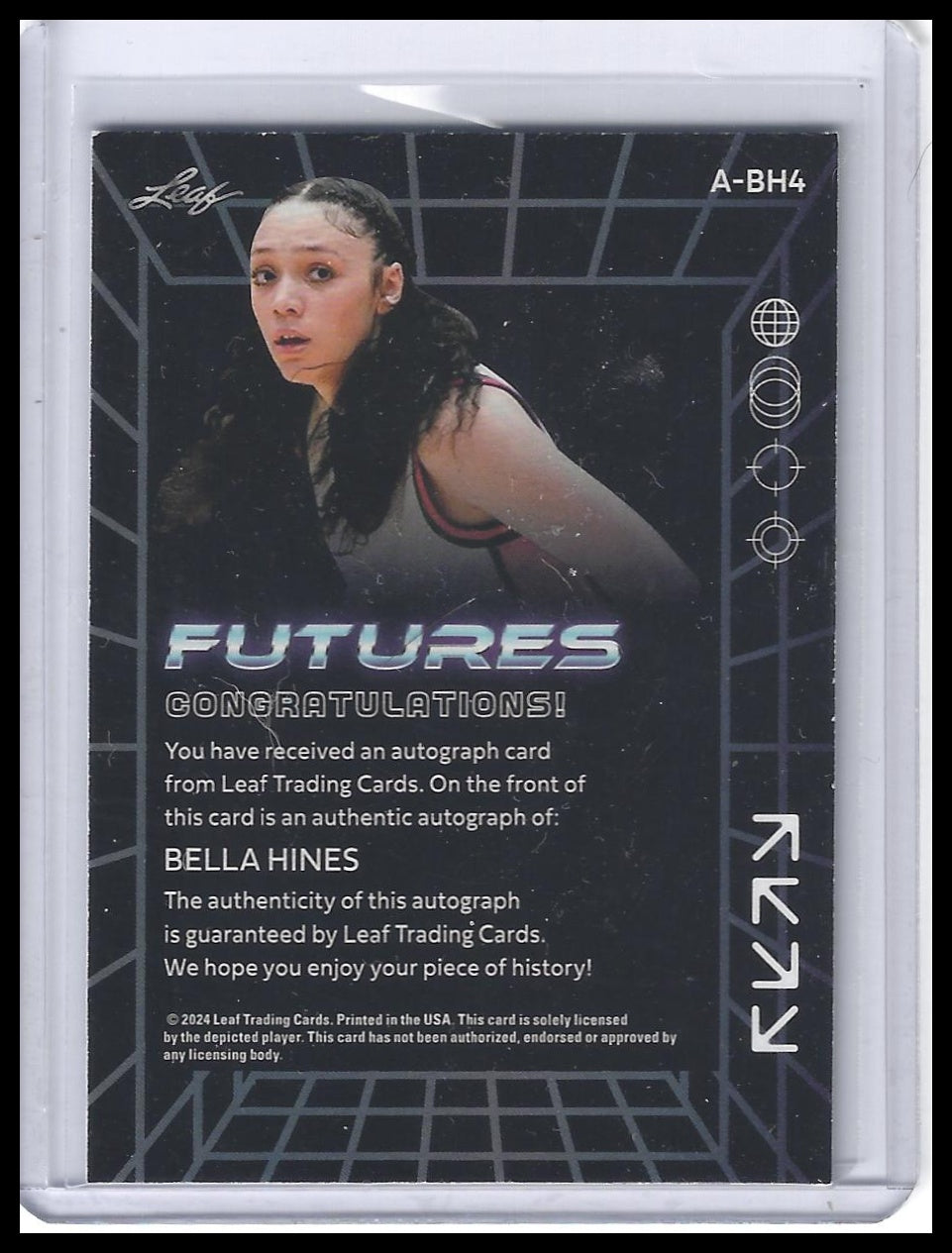 2024 Leaf Futures #A-BH4 Bella Hines Autographs Silver #/149