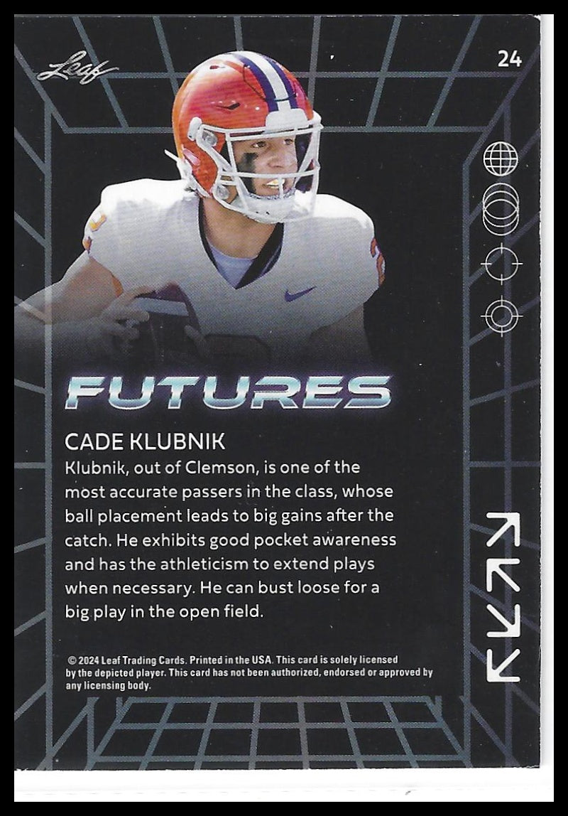 2024 Leaf Futures #24 Cade Klubnik