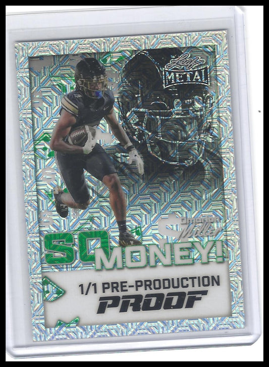 2025 Leaf Metal #SM-OM1 Omarion Miller So Money Mojo Pre Production Proof #/1
