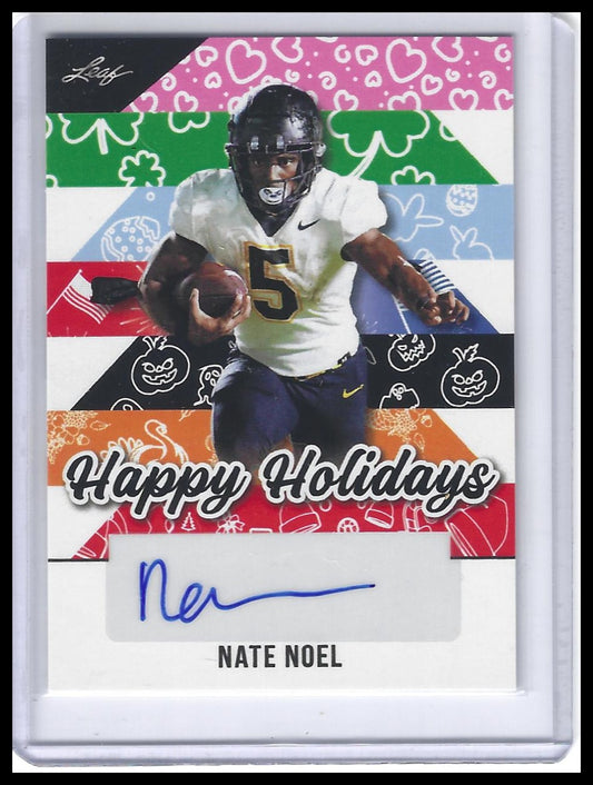 2025 Leaf Holiday Autographs #BA-NN1 Nate Noel