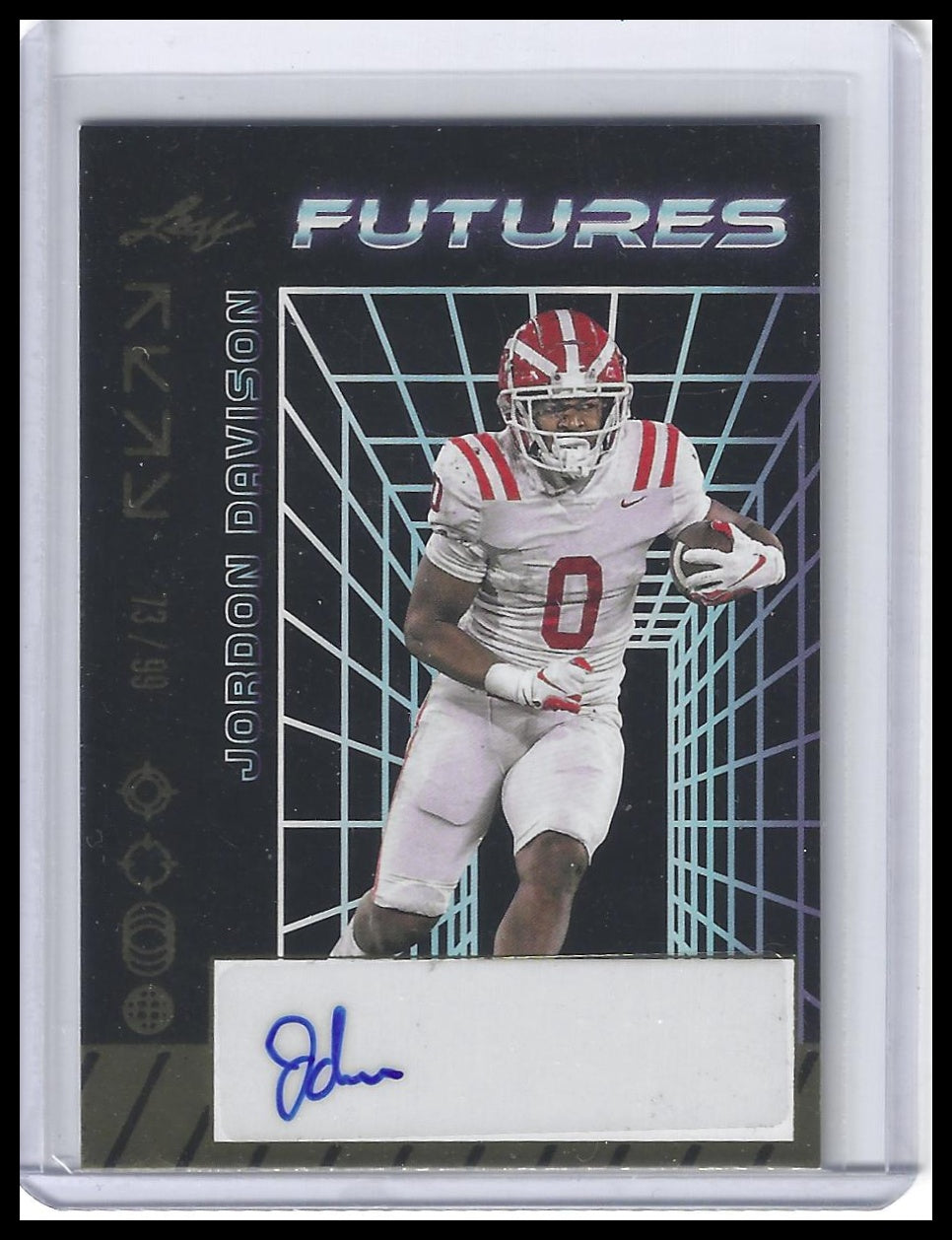 2024 Leaf Futures #A-JD4 Jordon Davison Autographs Gold #/99