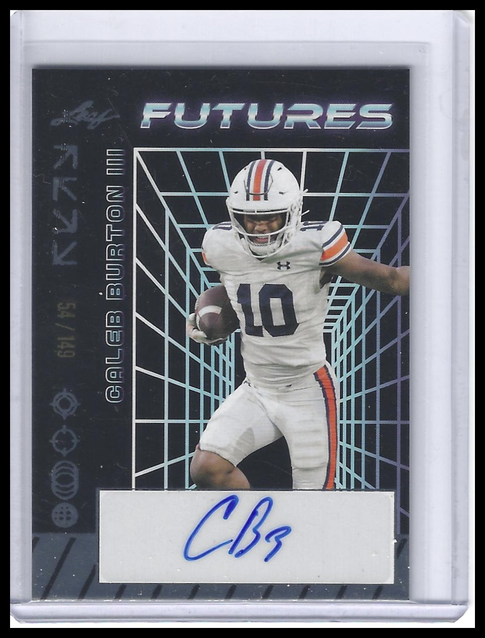 2024 Leaf Futures #A-CB1 Caleb Burton III Autographs Silver #/149