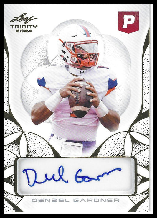 2024 Leaf Trinity Pristine Football #BA-DG1 Denzel Gardner Autographs