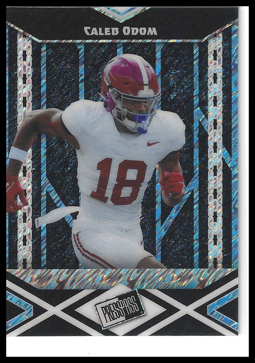 2024 Leaf Collective - Press Pass Shimmer Light Blue #PPB-49 Caleb Odom #/20