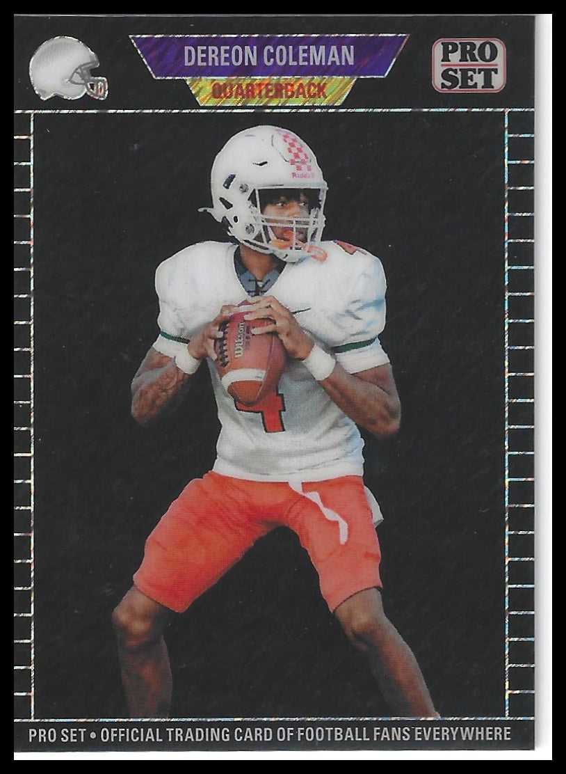 2024 Leaf Collective - 1989 Pro Set Shimmer Black #89B-73 Dereon Coleman #/6