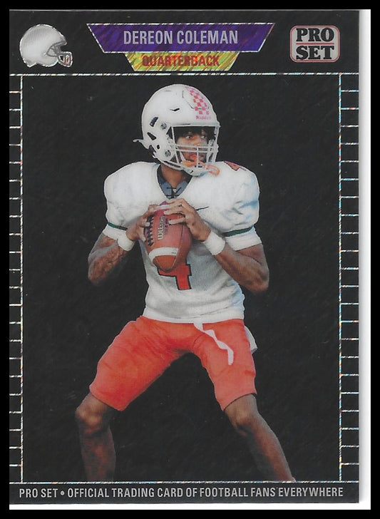 2024 Leaf Collective - 1989 Pro Set Shimmer Black #89B-73 Dereon Coleman #/6