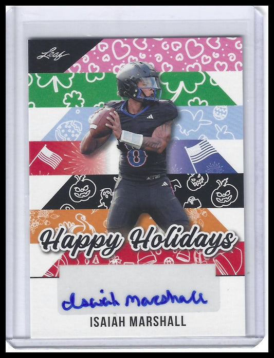 2025 Leaf Holiday Autographs #BA-IM1 Isaiah Marshall