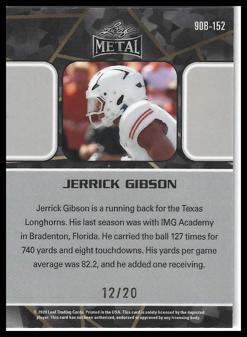 2024 Leaf Collective - 1990 Leaf Shimmer Light Blue #90B-152 Jerrick Gibson #/20