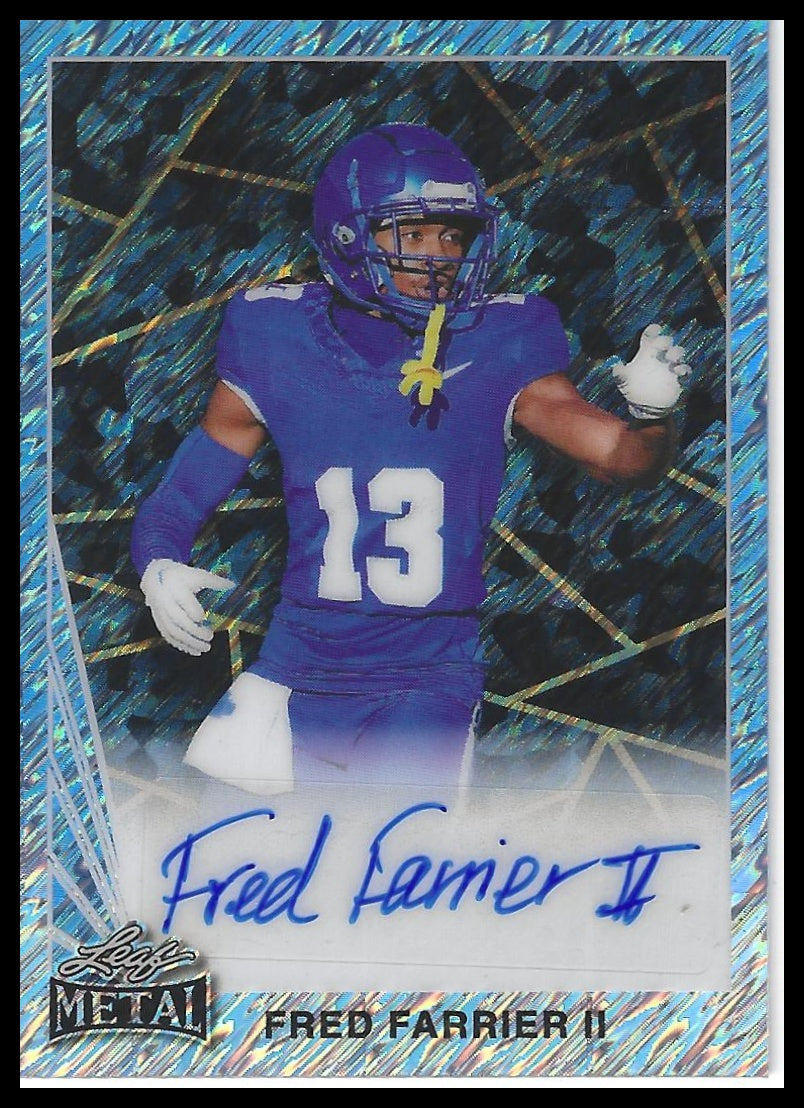 2024 Leaf - 1990 Leaf Autographs Shimmer Light Blue Fred Farrier II #/20