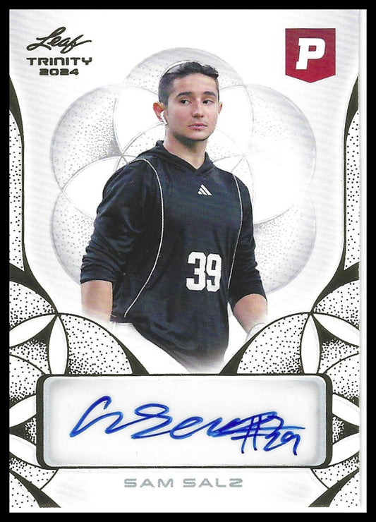 2024 Leaf Trinity Pristine Football #BA-SS1 Sam Salz Autographs