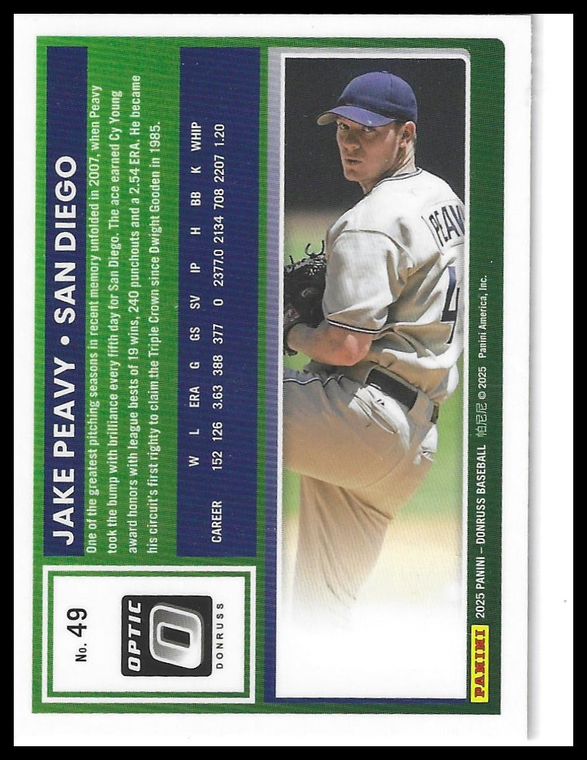 2025 Donruss #49 Jake Peavy Optic