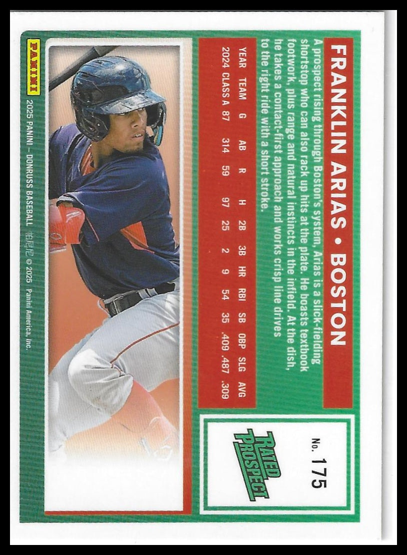2025 Donruss #175 Franklin Arias Optic