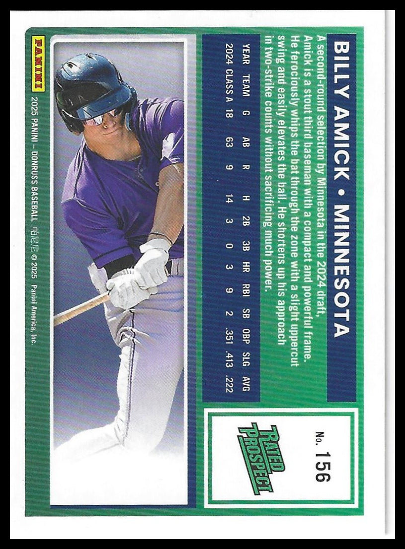 2025 Donruss #156 Billy Amick Liberty