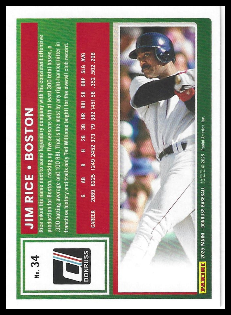 2025 Donruss #34 Jim Rice Liberty