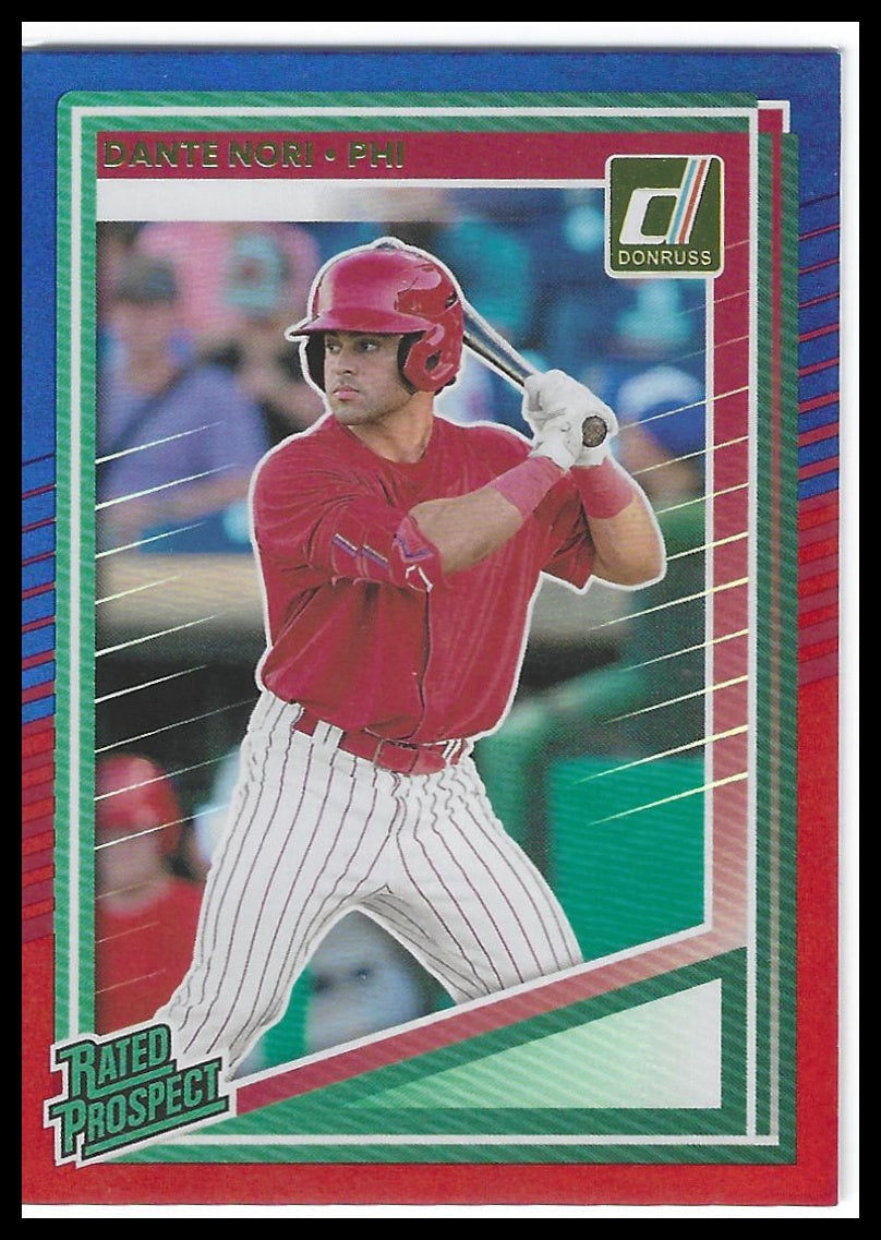 2025 Donruss #190 Dante Nori Red and Blue