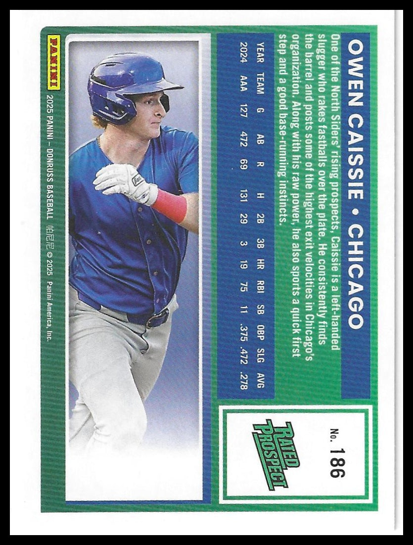 2025 Donruss #186 Owen Caissie Liberty
