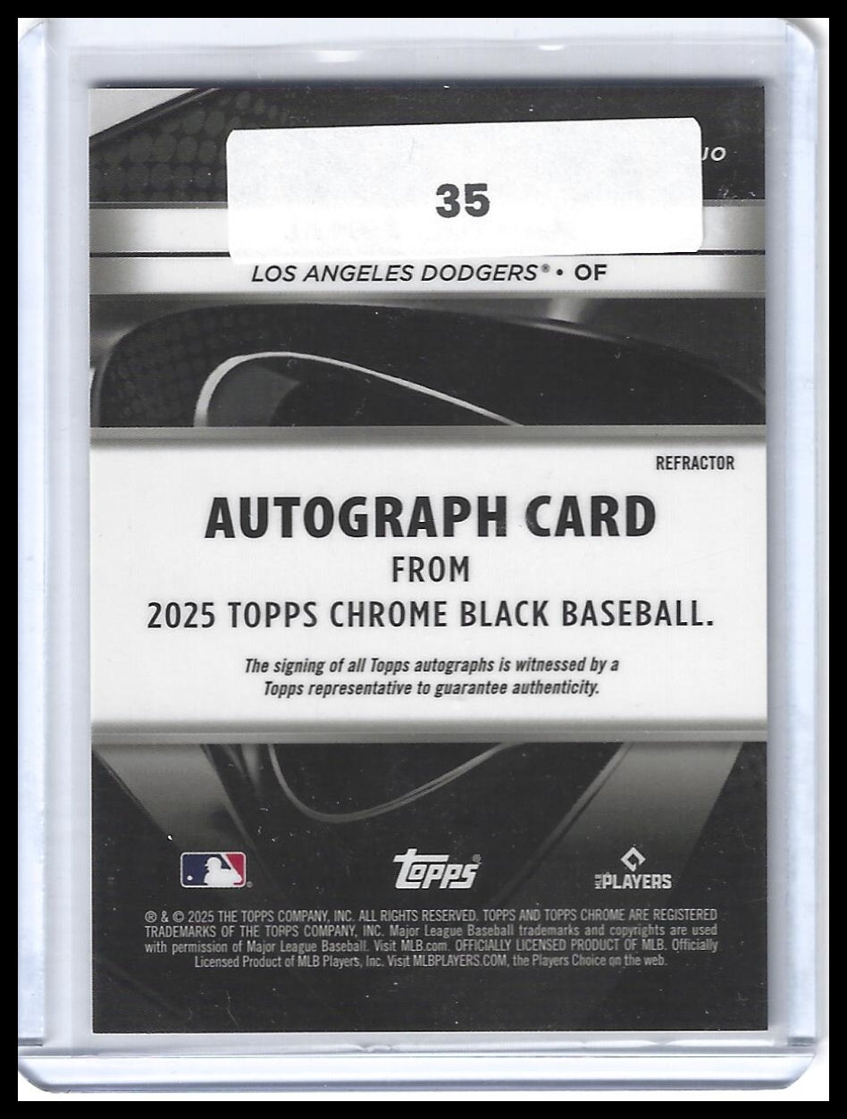 2025 Topps Chrome Black #CBA-JO James Outman Autographs Refractors #/199