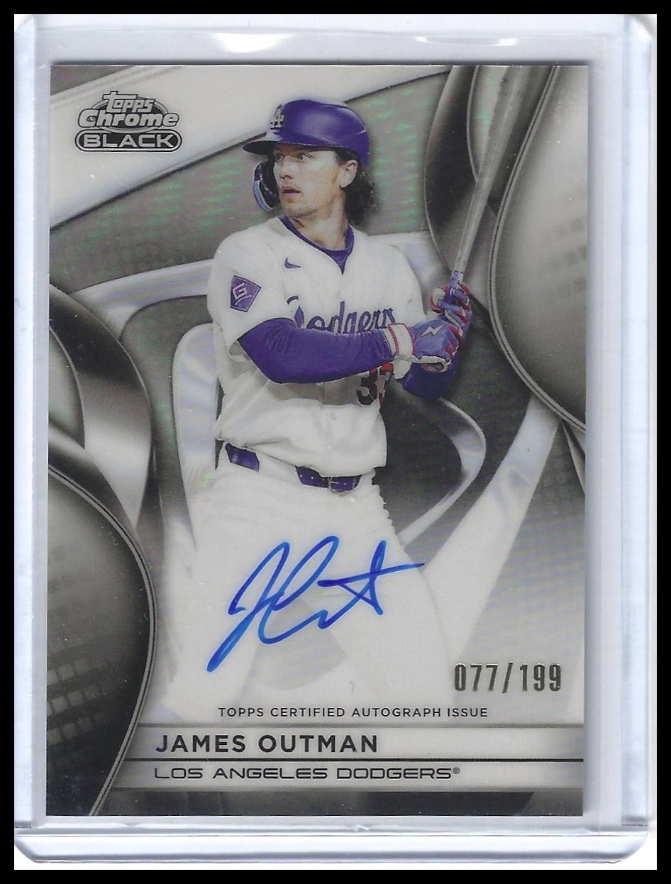 2025 Topps Chrome Black #CBA-JO James Outman Autographs Refractors #/199