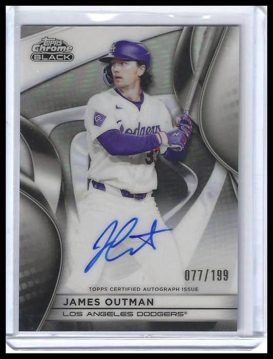 2025 Topps Chrome Black #CBA-JO James Outman Autographs Refractors #/199