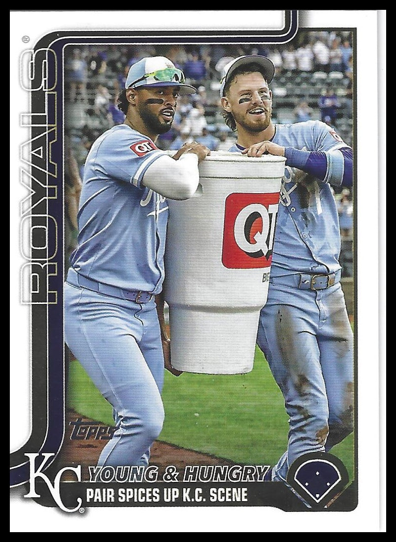 2025 Topps Update #US209 Young & Hungry (MJ Melendez / Bobby Witt Jr.)