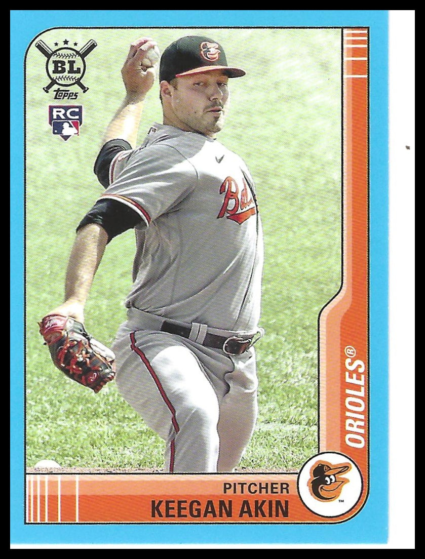 2021 Topps Big League #36 Keegan Akin Electric Blue