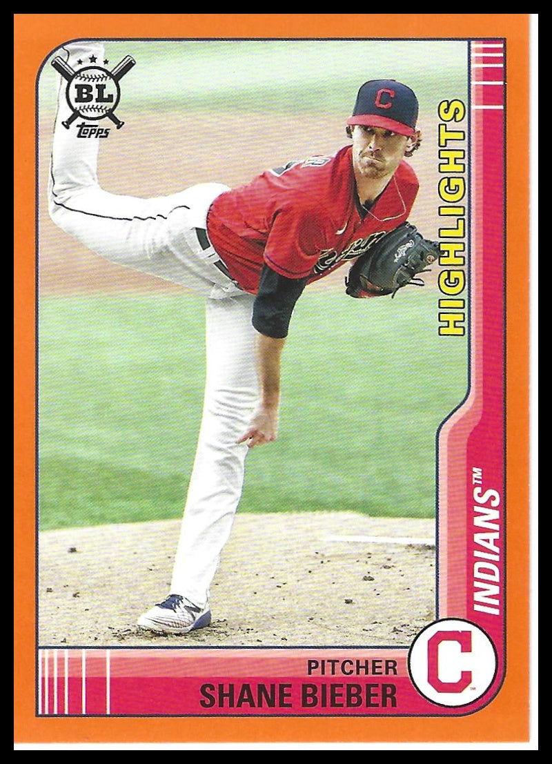 2021 Topps Big League #289 Shane Bieber Orange