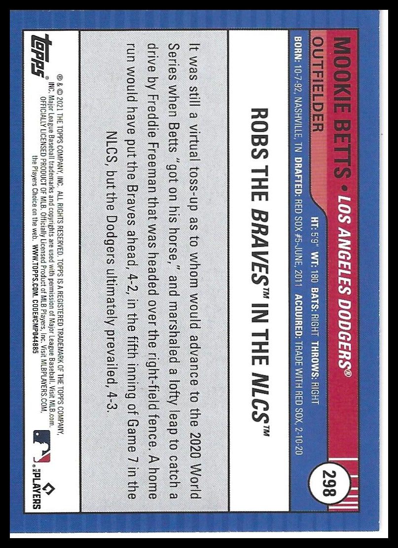2021 Topps Big League #298 Mookie Betts