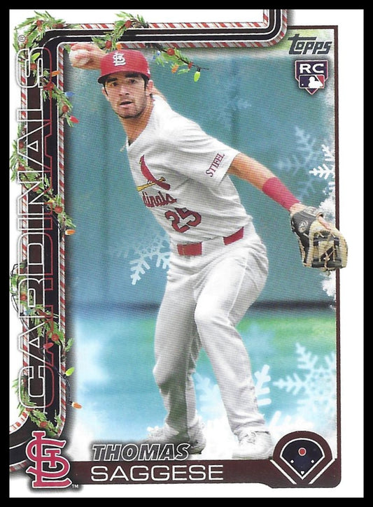 2025 Topps Holiday #H187 Thomas Saggese