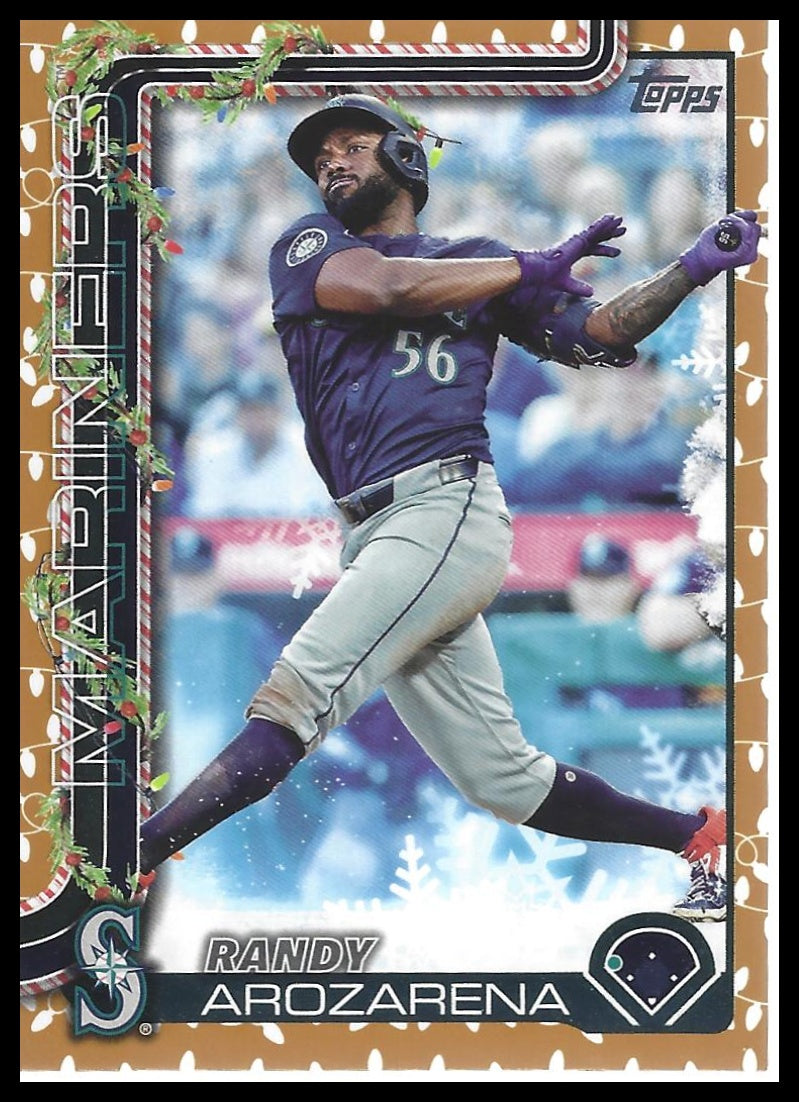 2025 Topps Holiday #H122 Randy Arozarena Gold Holiday Lights