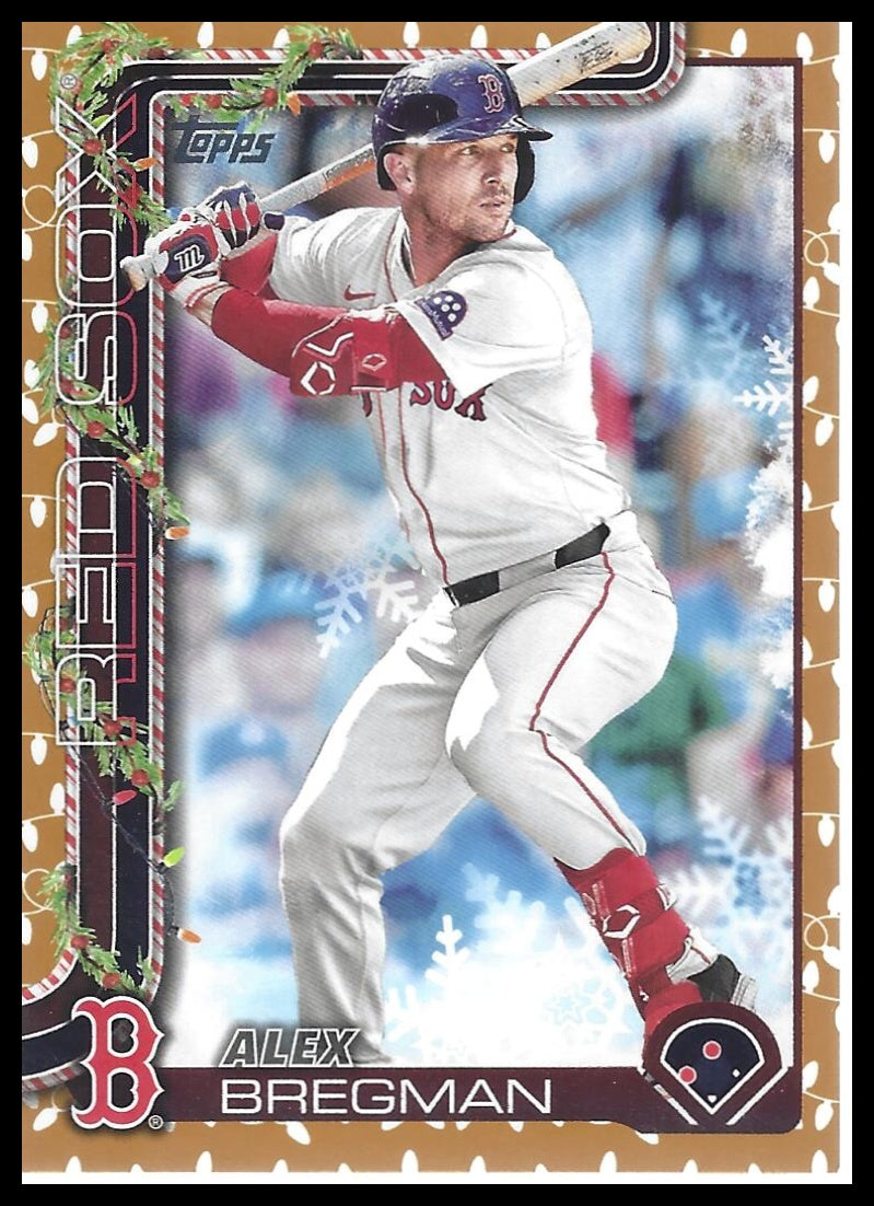 2025 Topps Holiday #H154 Alex Bregman Gold Holiday Lights