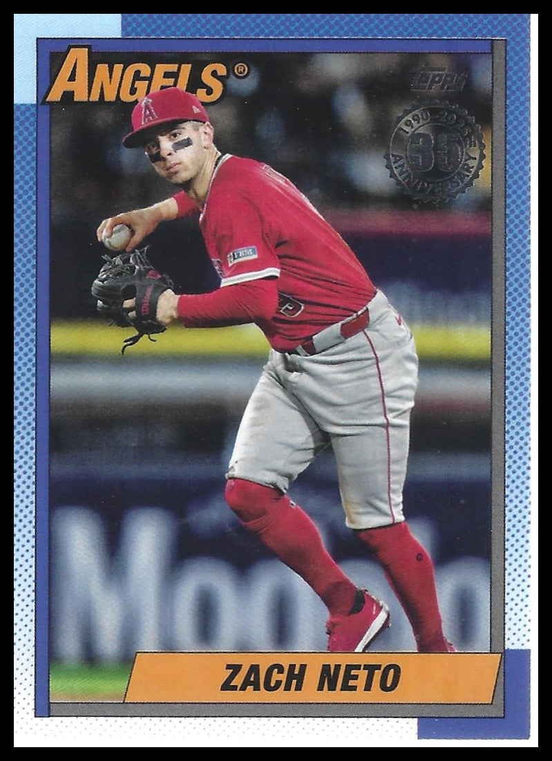 2025 Topps #90B2-24 Zach Neto 1990 Topps Baseball 35th Anniversary (Series Two)