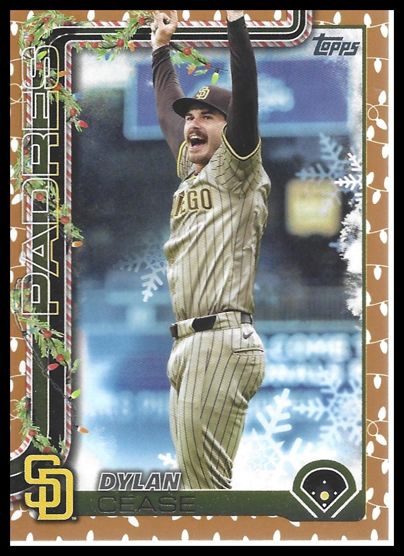 2025 Topps Holiday #H77 Dylan Cease Gold Holiday Lights