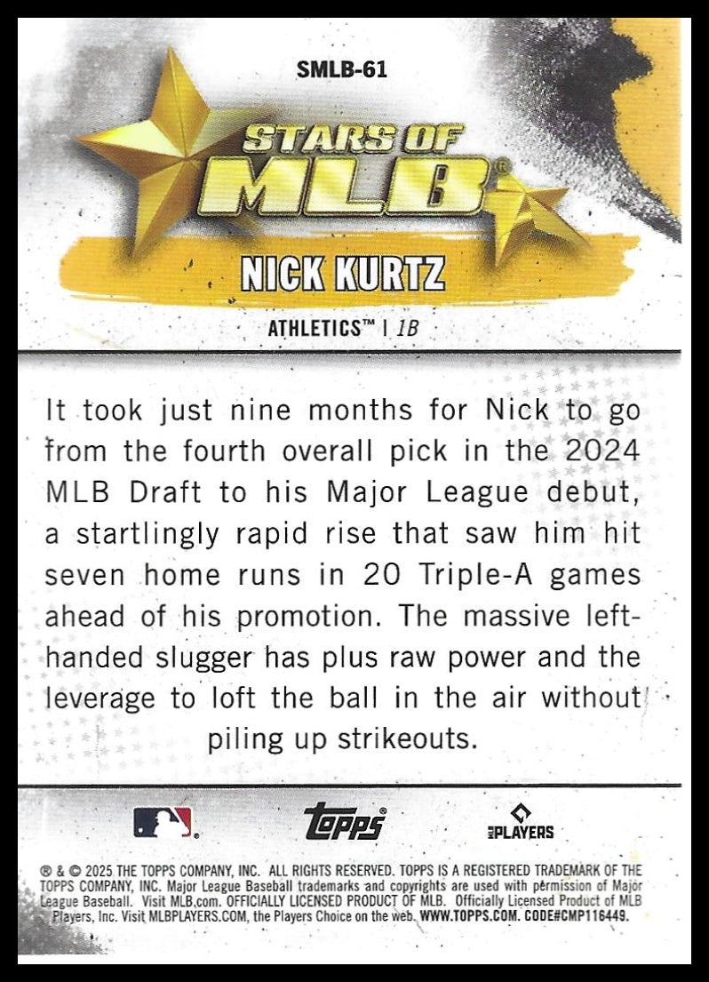 2025 Topps Update #SMLB-61 Nick Kurtz Stars of MLB