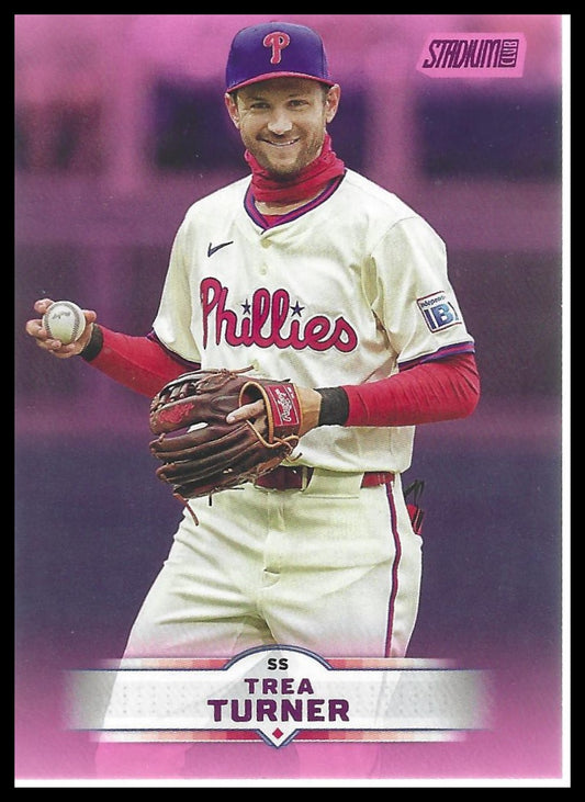 2025 Stadium Club #132 Trea Turner Pink Foil