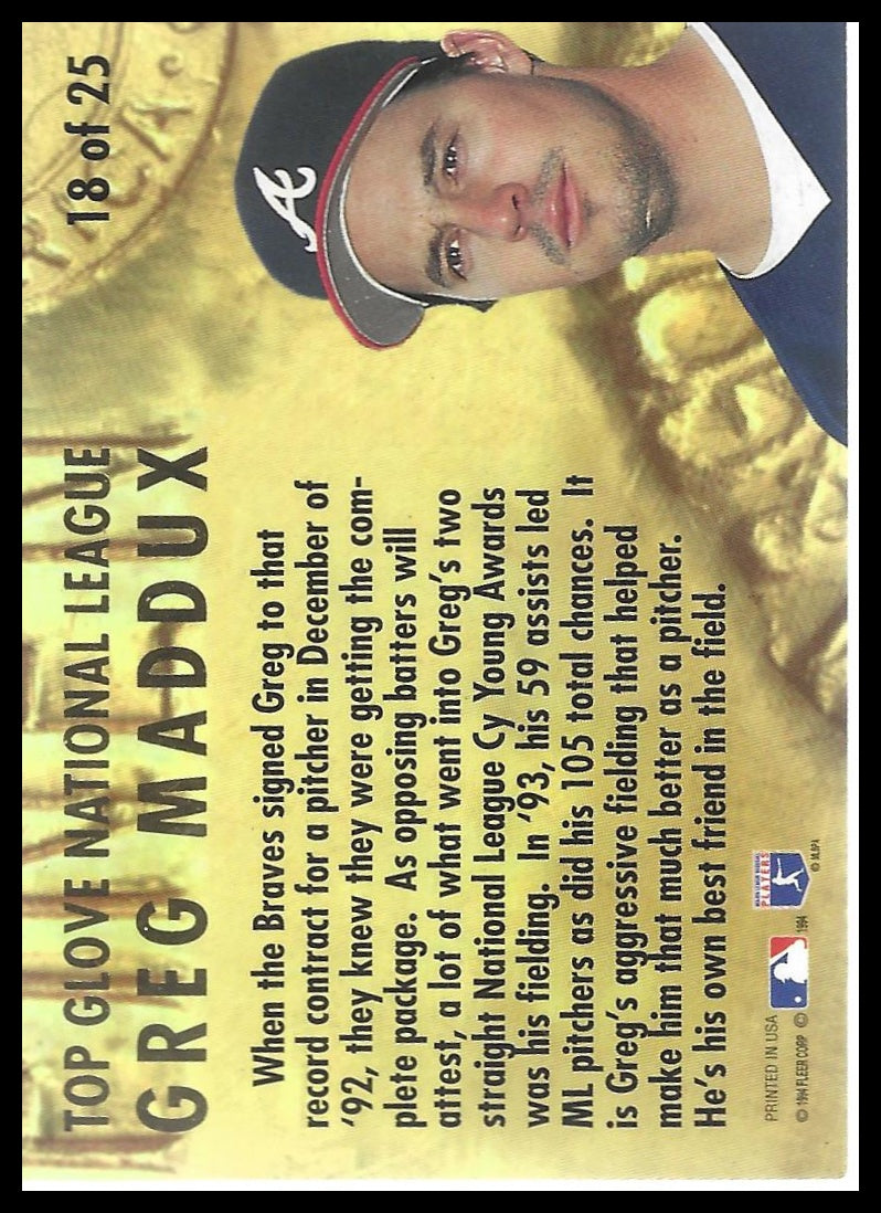 1994 Ultra #18 Greg Maddux Award Winners
