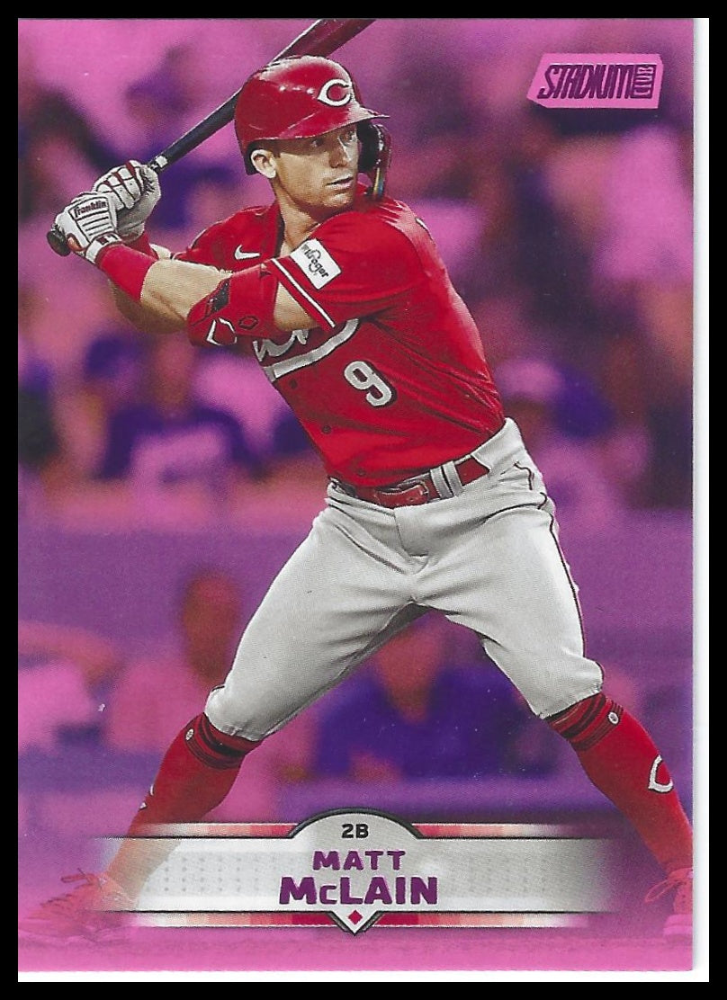 2025 Stadium Club #39 Matt McLain Pink Foil