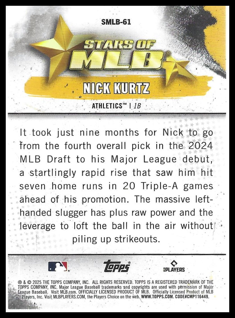 2025 Topps Update #SMLB-61 Nick Kurtz Stars of MLB