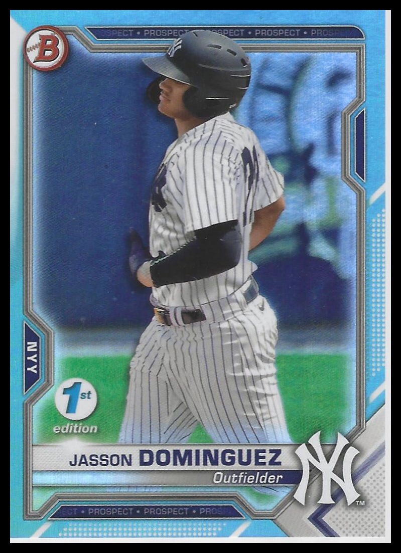 2021 Bowman 1st Edition #BFE-13 Jasson Dominguez Sky Blue