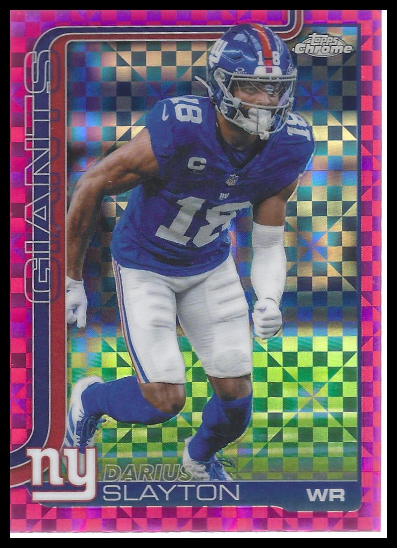 2025 Topps Chrome #226 Darius Slayton Pink X-Fractor