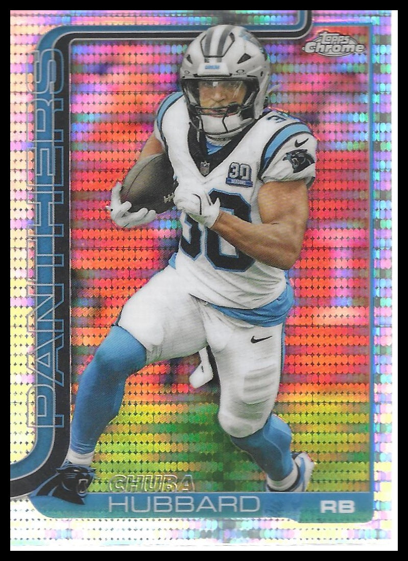2025 Topps Chrome #42 Chuba Hubbard Pulsar Refractor