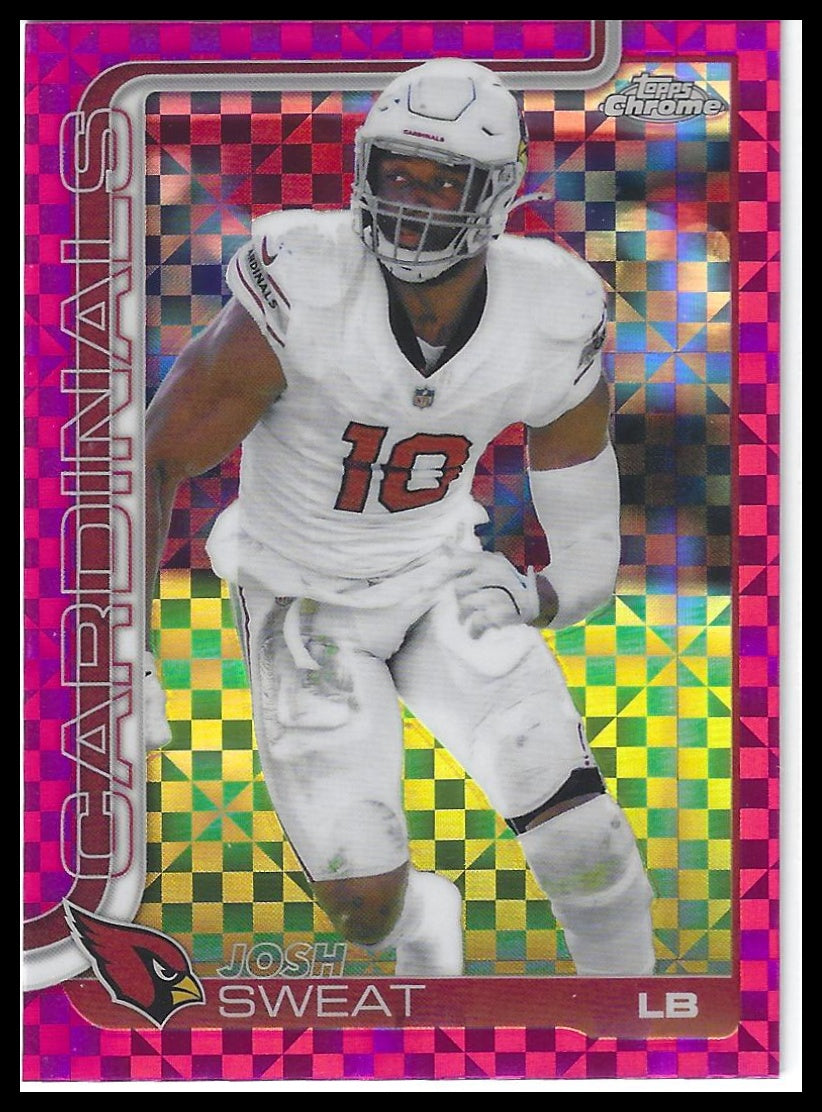 2025 Topps Chrome #10 Josh Sweat Pink X-Fractor