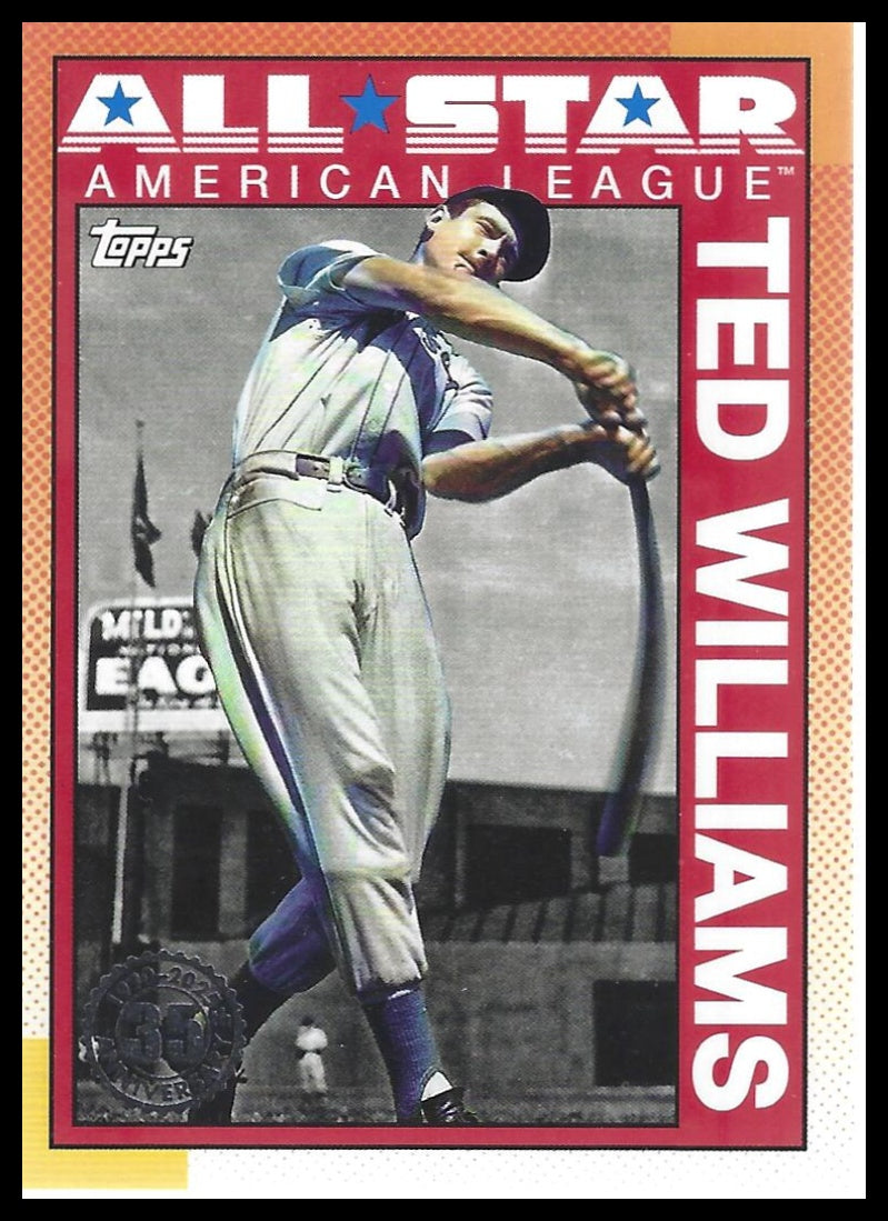 2025 Topps #90AS-8a Ted Williams 1990 Topps Baseball 35th Anniversary All-Stars